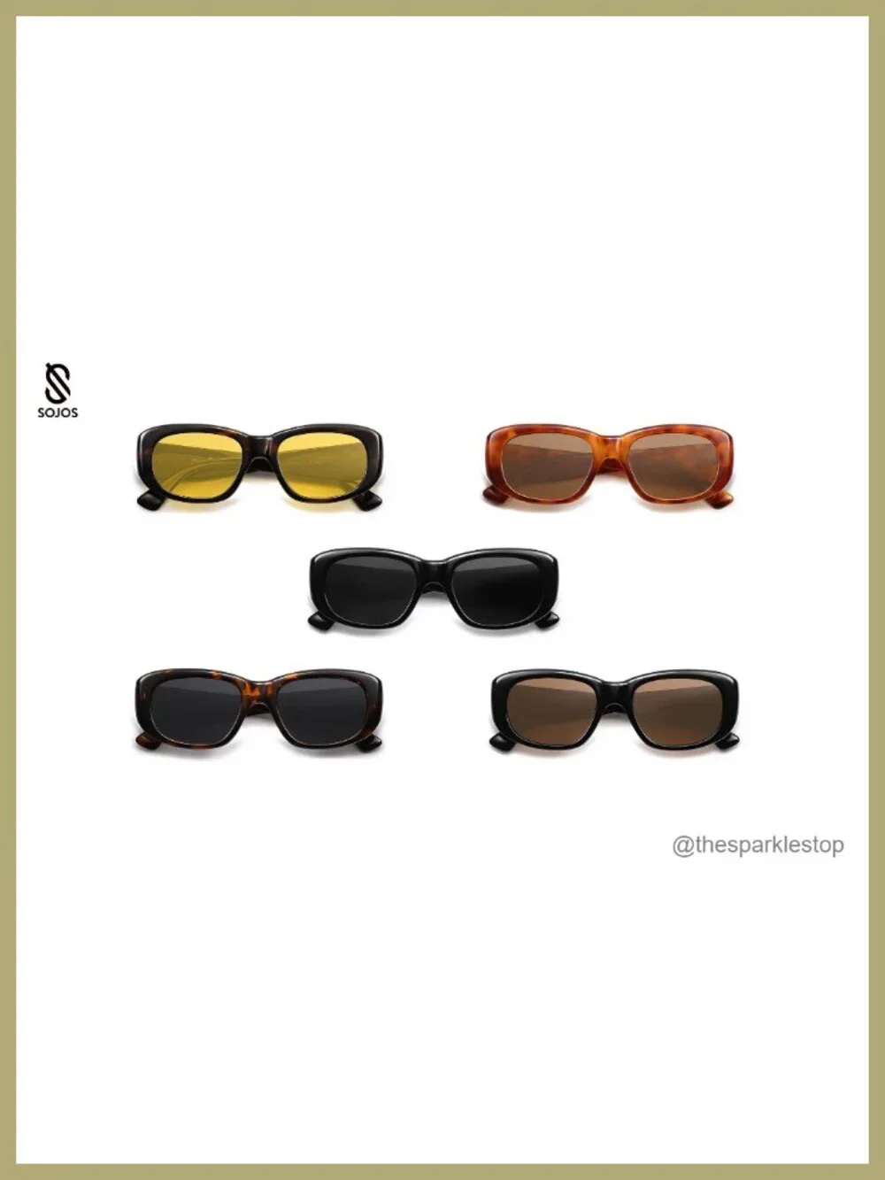 Retro Square Polarized Sunglasses Unisex UV400 Protection Thick Chunky Frame